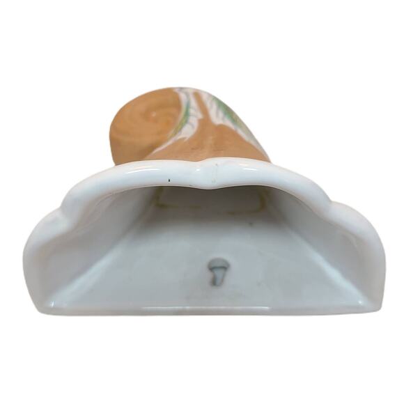 Rustic Vintage Wall Pocket Vase-Cornucopia with Wheat Motif, Perfect Home Accent - Picture 4 of 6